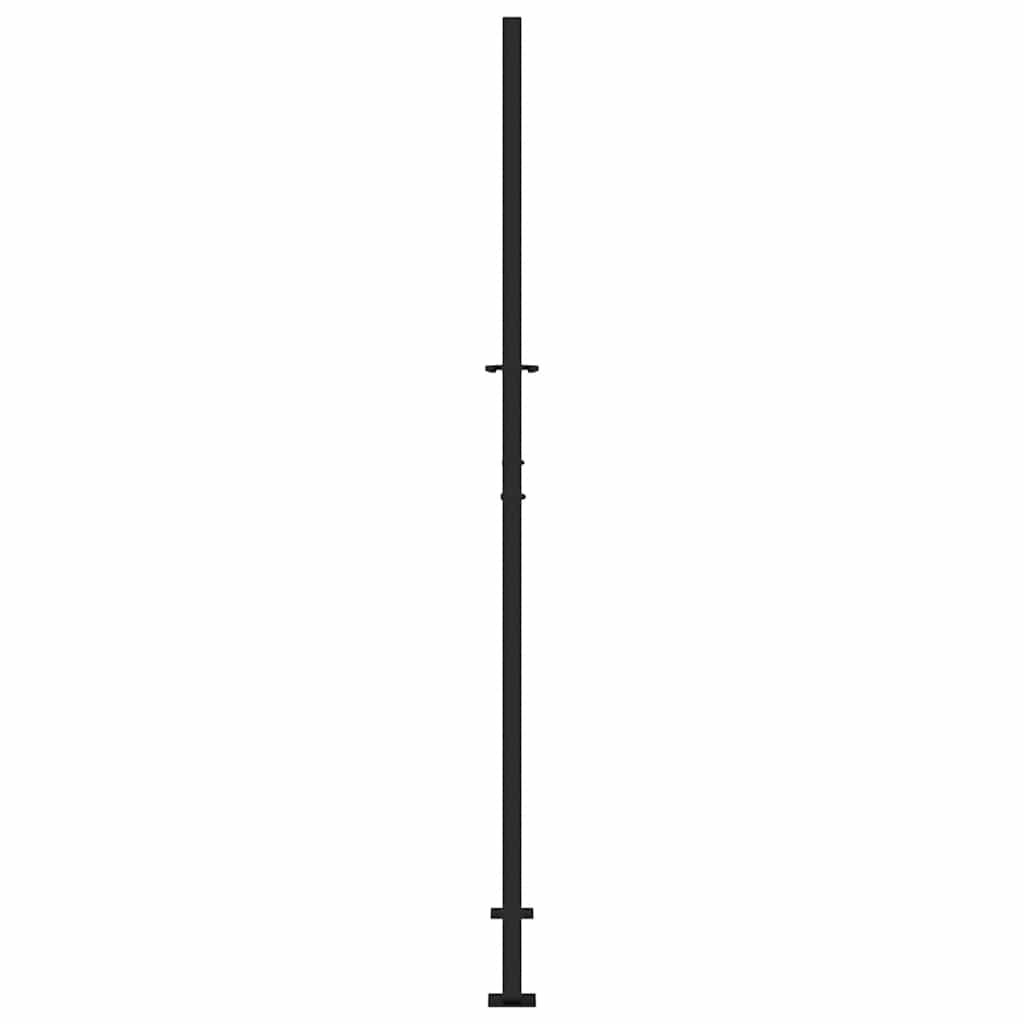 vidaXL Garden Gate Black 100x200 cm Steel Flame  Design 5