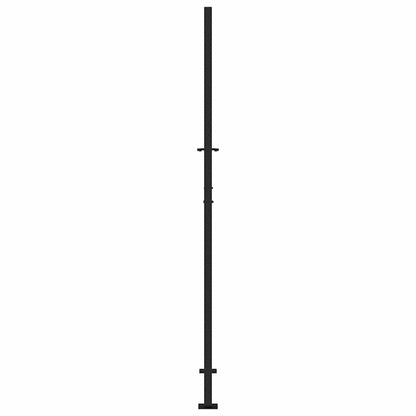 vidaXL Garden Gate Black 100x200 cm Steel Flame  Design 5
