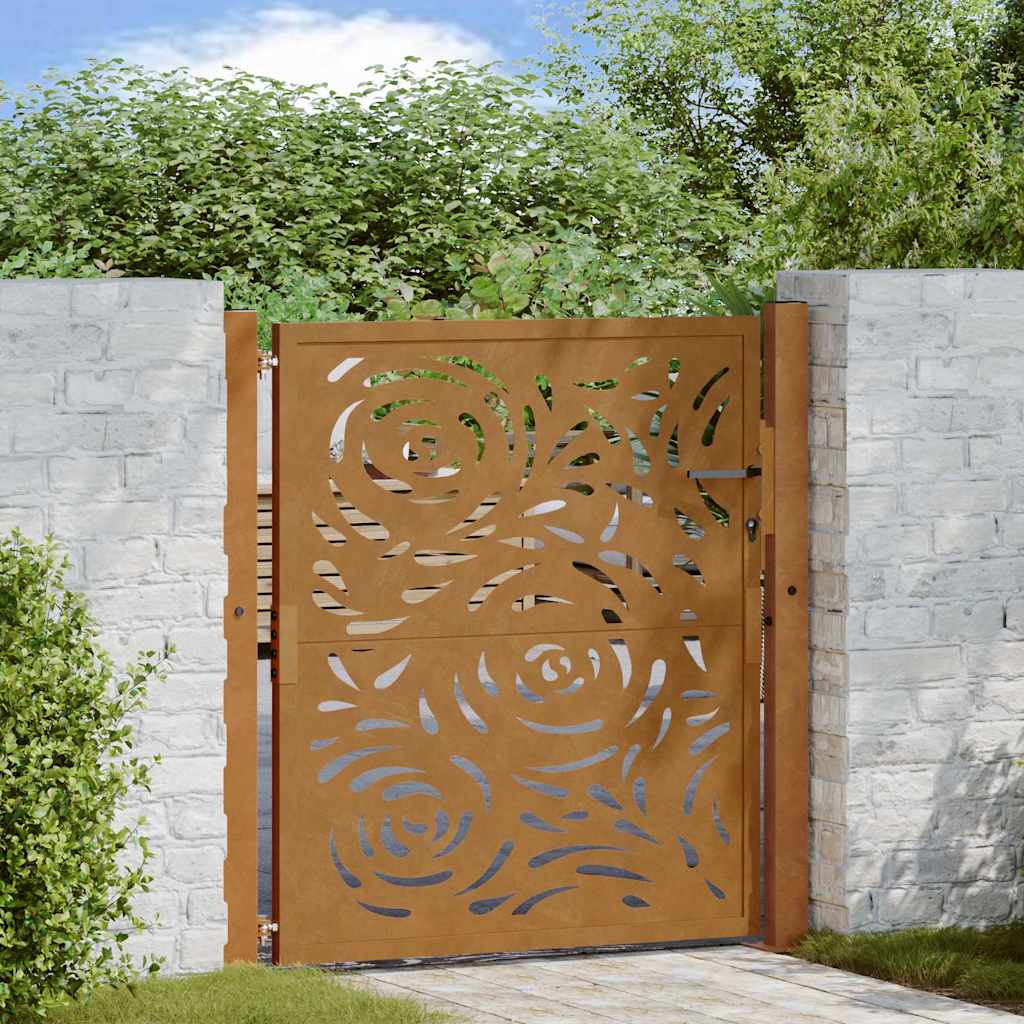 Garden Gate Weathering Steel Weathering steel/brown 100 x 100 cm Flame design