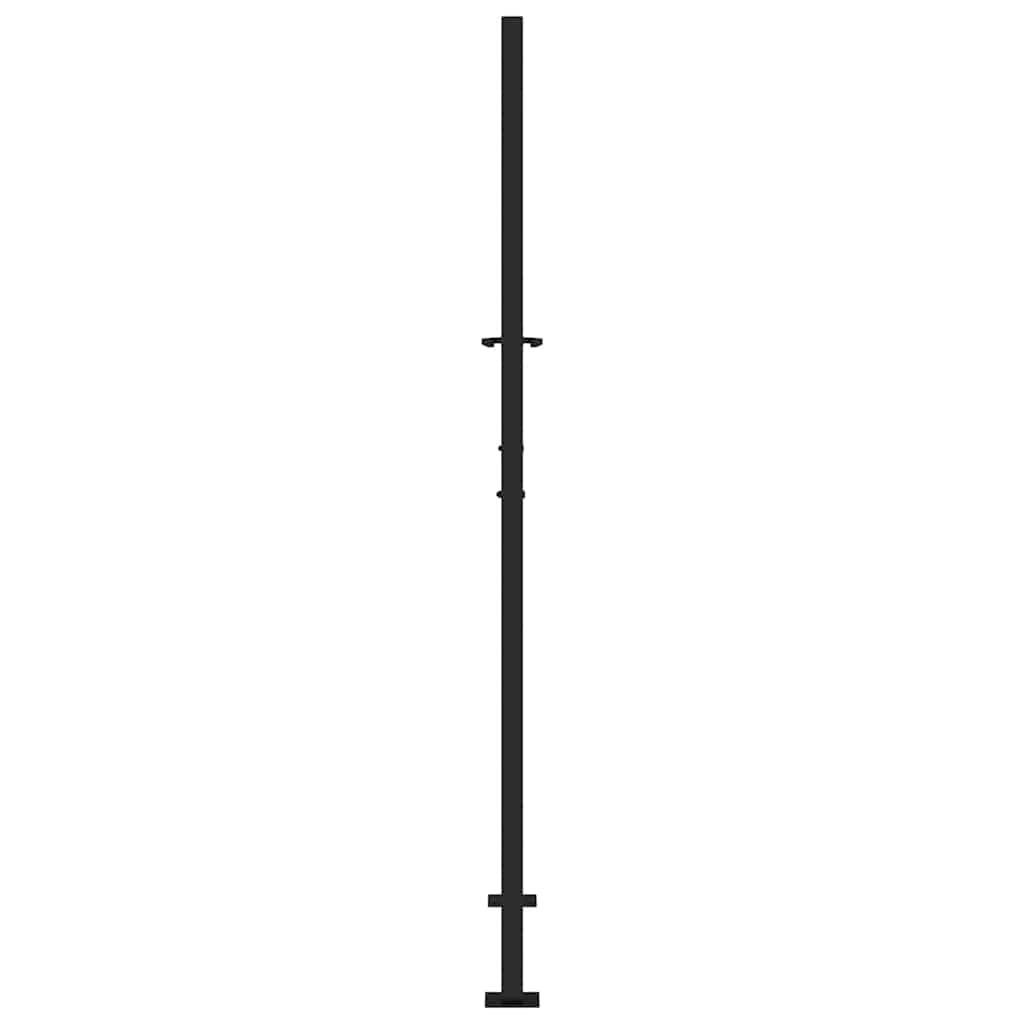 vidaXL Garden Gate Black 100x175 cm Steel Cross  Design 5