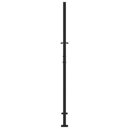 vidaXL Garden Gate Black 100x175 cm Steel Cross  Design 5