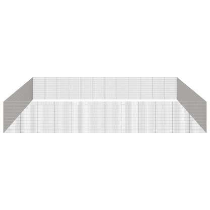 vidaXL Free Range Animal Enclosure 48-Panel 54x100 cm Galvanised Iron 5