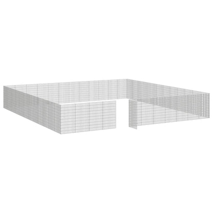 vidaXL Free Range Animal Enclosure 48-Panel 54x100 cm Galvanised Iron 6
