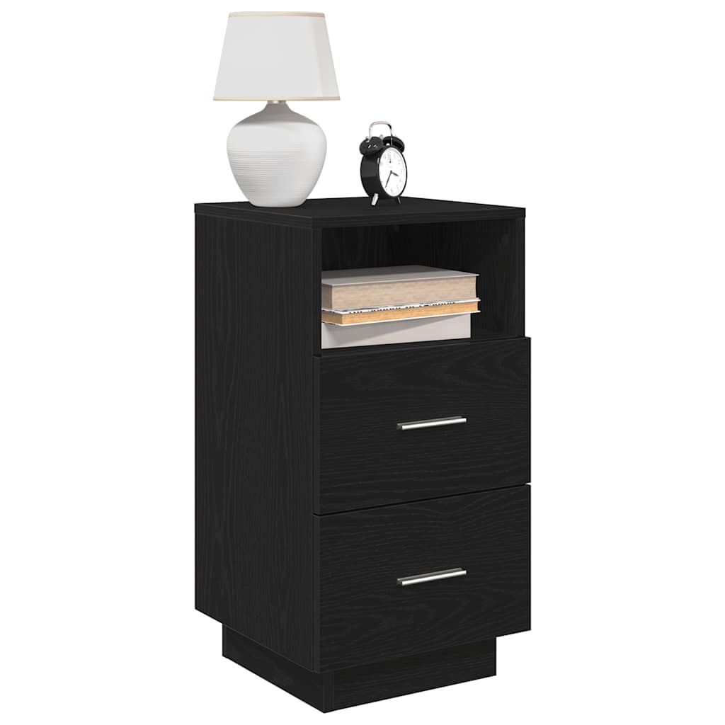 Bedside Cabinets with Drawers 36x36x68 cm Black 2