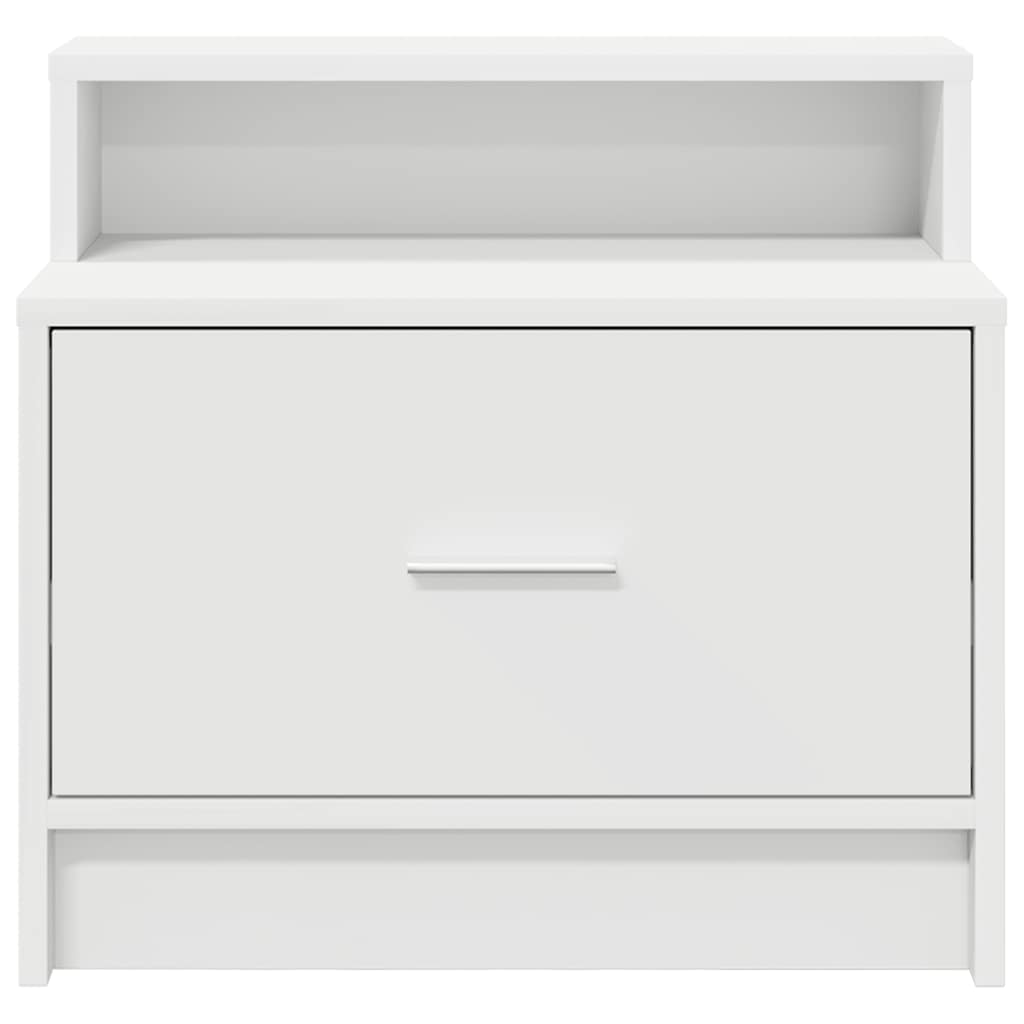 Bedside Cabinets with Drawer 51x31x47 cm White