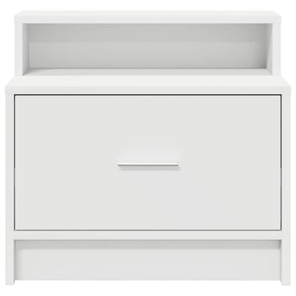 Bedside Cabinets with Drawer 51x31x47 cm White