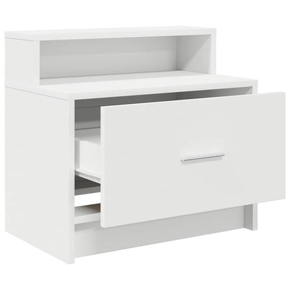 Bedside Cabinets with Drawer 51x31x47 cm White