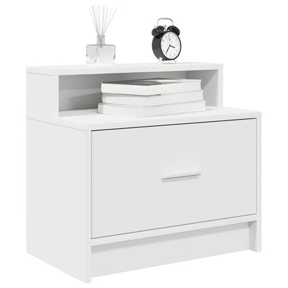 Bedside Cabinets with Drawer 51x31x47 cm White