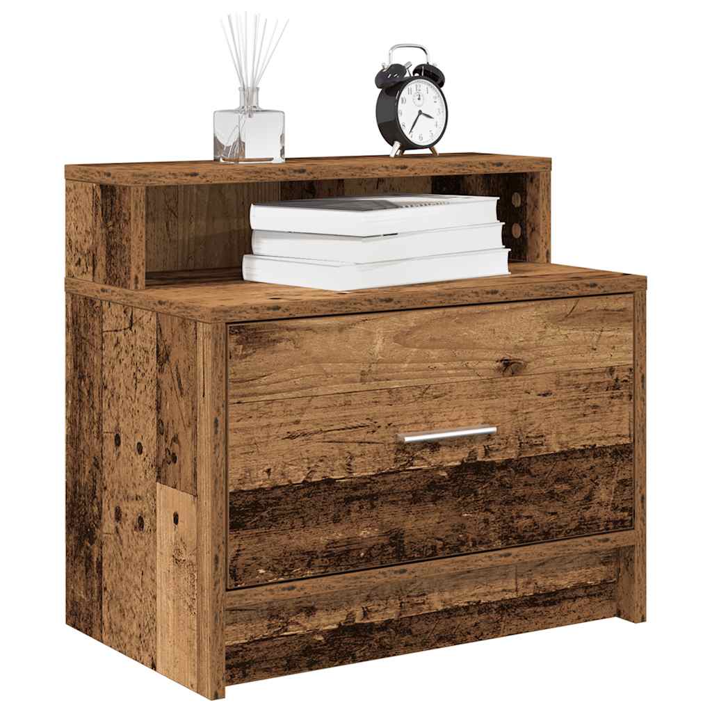 Bedside Cabinets with Drawer 51x31x47 cm Old wood