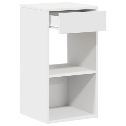 Bedside Cabinet with Drawer 35x34x66,5 cm White