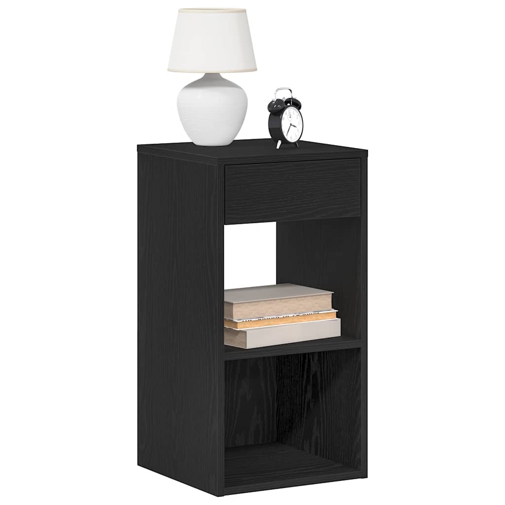 Bedside Cabinet with Drawer 35x34x66,5 cm Black