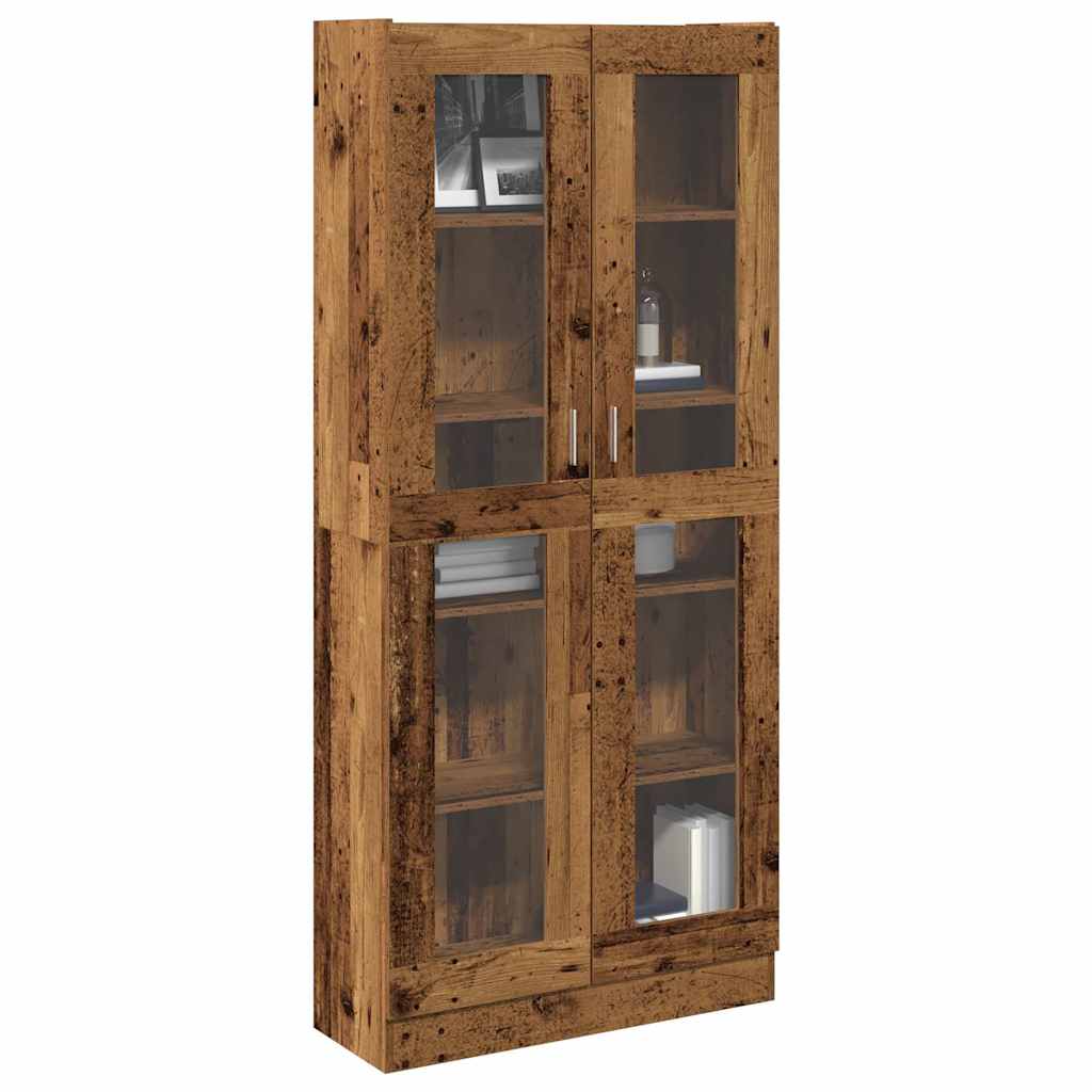Vitrine Cabinet 82.5x30.5x185 cm Engineered Wood Old wood