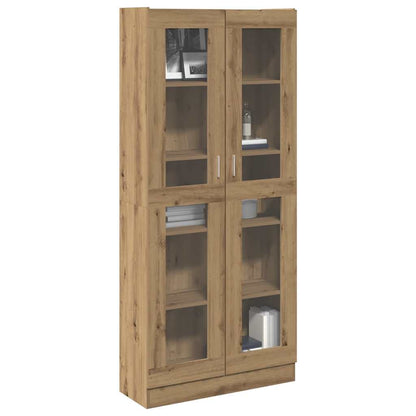 Vitrine Cabinet 82.5x30.5x185 cm Engineered Wood Artisan oak