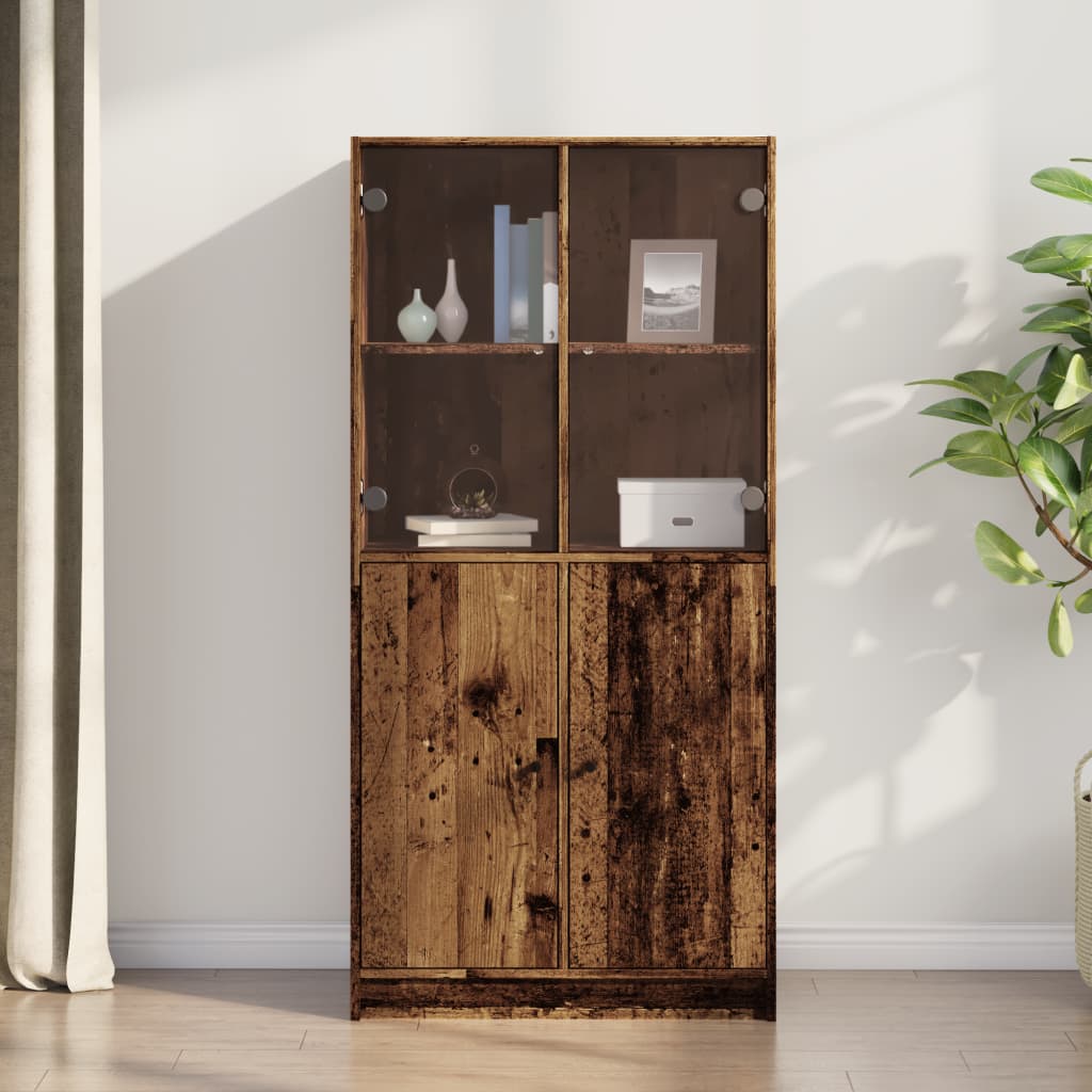vidaXL Highboard with Doors 68x37x142 cm Engineered Wood