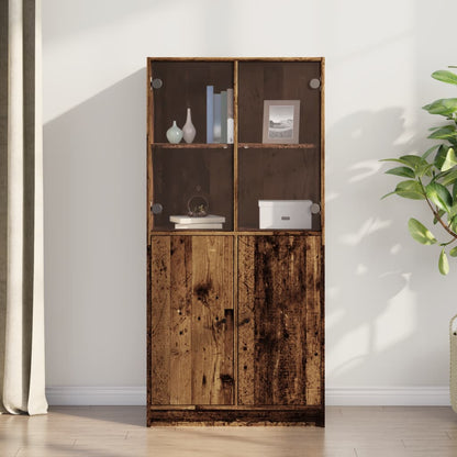 vidaXL Highboard with Doors 68x37x142 cm Engineered Wood