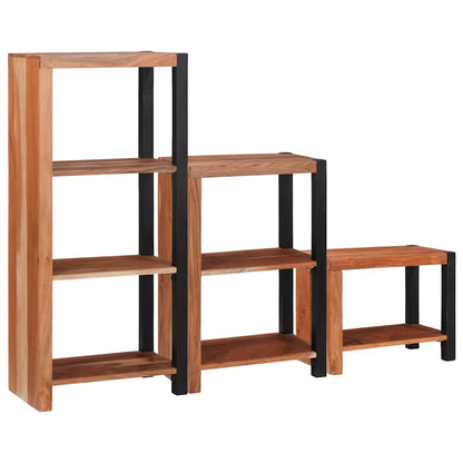 vidaXL Bookshelf 6-Tier 3 pcs 50 x 30 x 110 cm Solid Acacia Wood Brown 3