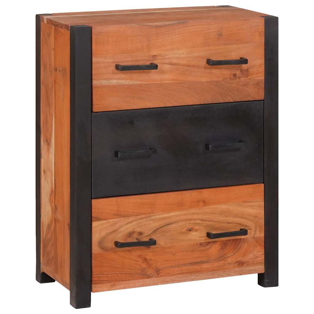 vidaXL Sideboard 3 pcs Brown 110 x 30 x 75 cm Solid Acacia Wood 2