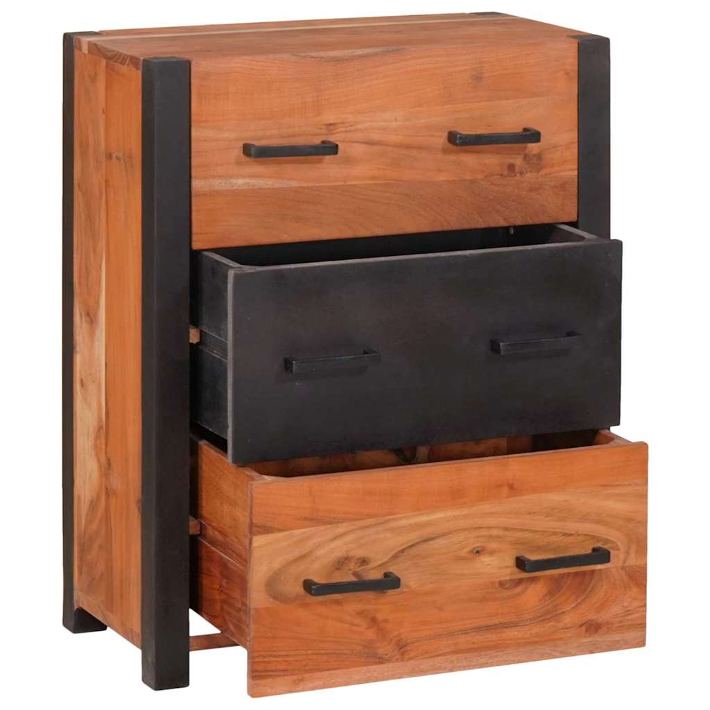 vidaXL Sideboard 3 pcs Brown 110 x 30 x 75 cm Solid Acacia Wood 3