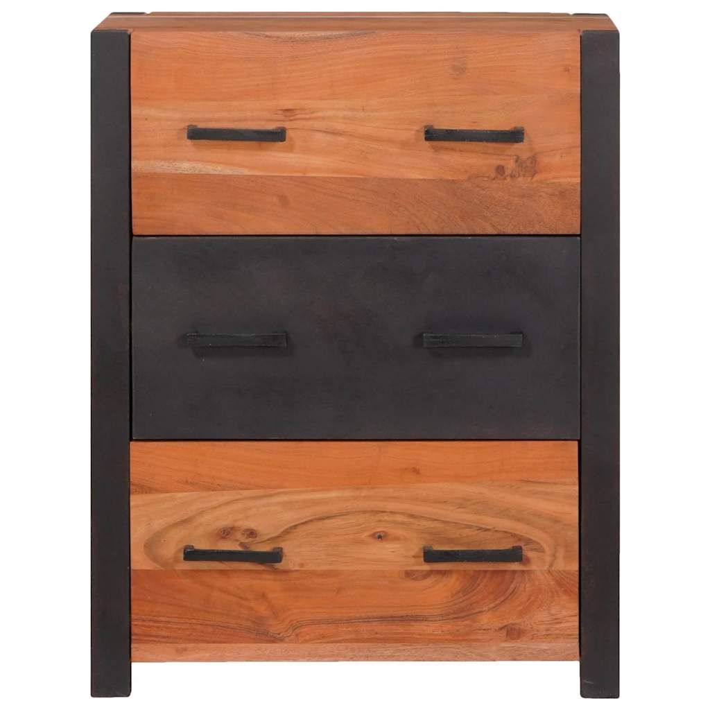 vidaXL Sideboard 3 pcs Brown 110 x 30 x 75 cm Solid Acacia Wood 4