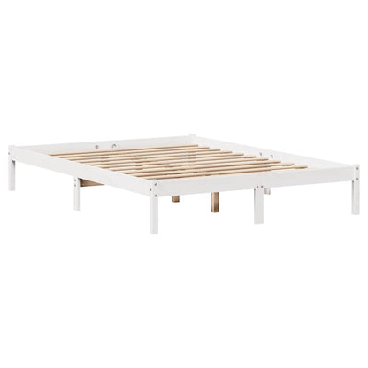 vidaXL Bookcase Bed without Mattress White 160x200 cm Solid Wood Pine 5