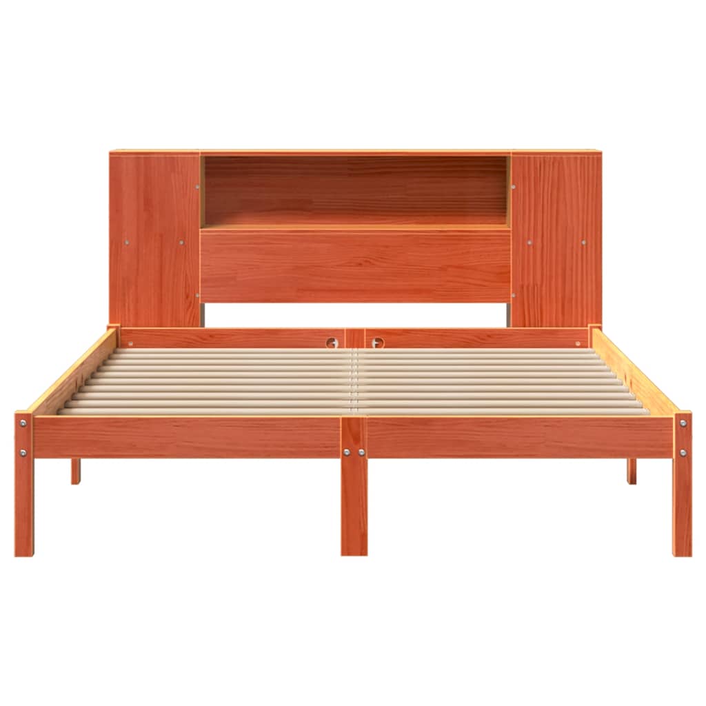 vidaXL Bookcase Bed without Mattress Wax Brown 140x200 cm 4