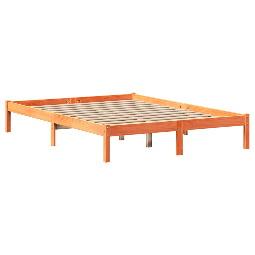 vidaXL Bookcase Bed without Mattress Wax Brown 140x200 cm 5