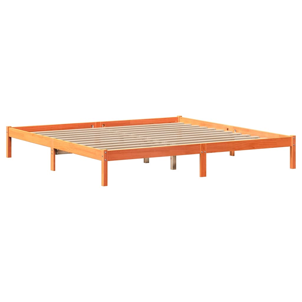 vidaXL Bookcase Bed without Mattress Wax Brown 200x200 cm 5