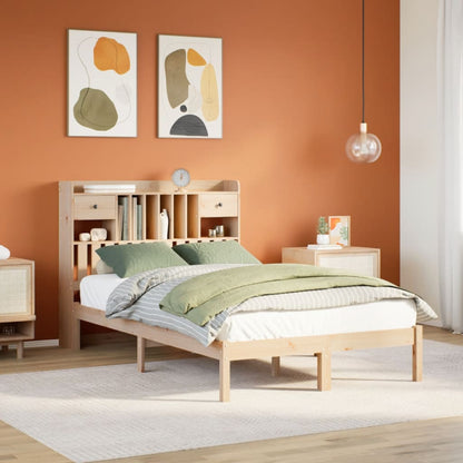 vidaXL Bookcase Bed without Mattress Solid Wood Pine