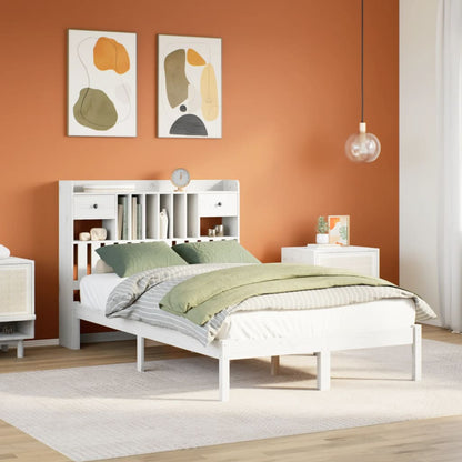 vidaXL Bookcase Bed without Mattress Solid Wood Pine