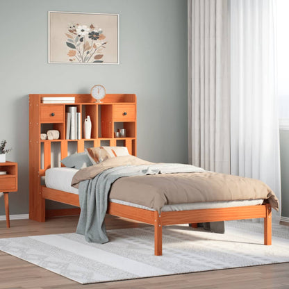 vidaXL Bookcase Bed without Mattress Solid Wood Pine