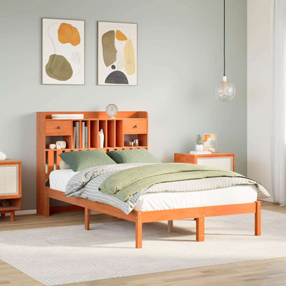 vidaXL Bookcase Bed without Mattress Solid Wood Pine
