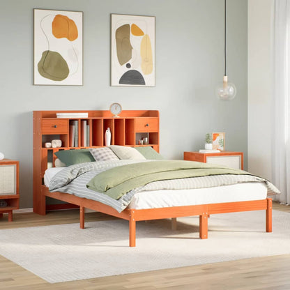 vidaXL Bookcase Bed without Mattress Solid Wood Pine