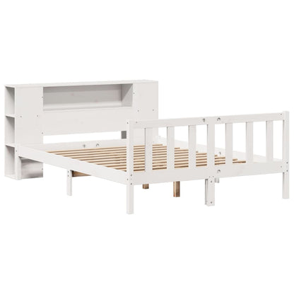 vidaXL Bookcase Bed without Mattress White 160x200 cm Solid Wood Pine 3