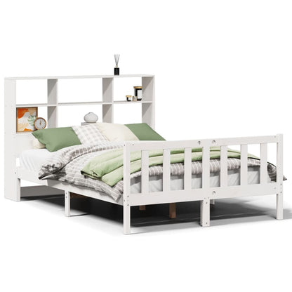 vidaXL Bookcase Bed without Mattress White 160x200 cm Solid Wood Pine 2