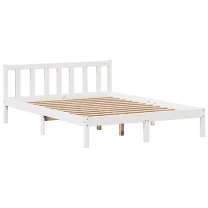vidaXL Bookcase Bed without Mattress White 160x200 cm Solid Wood Pine 5