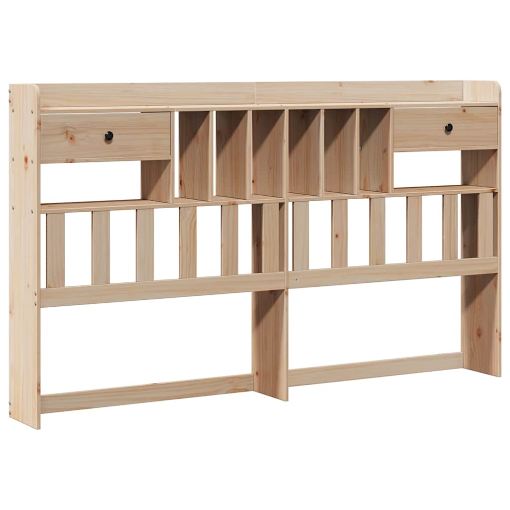 vidaXL Bookcase Bed without Mattress 180x200 cm Super King Solid Wood Pine 6