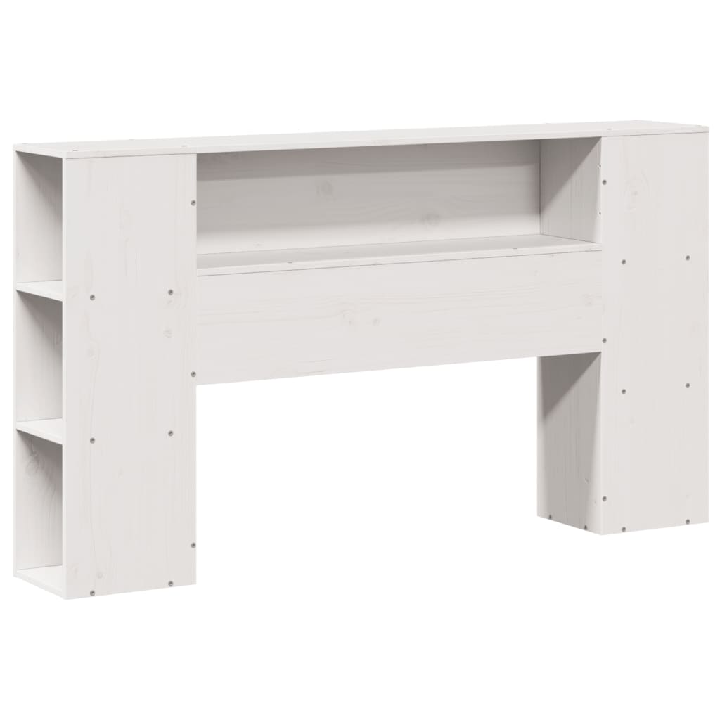 vidaXL Bookcase Bed without Mattress White 135x190 cm Solid Wood Pine 6