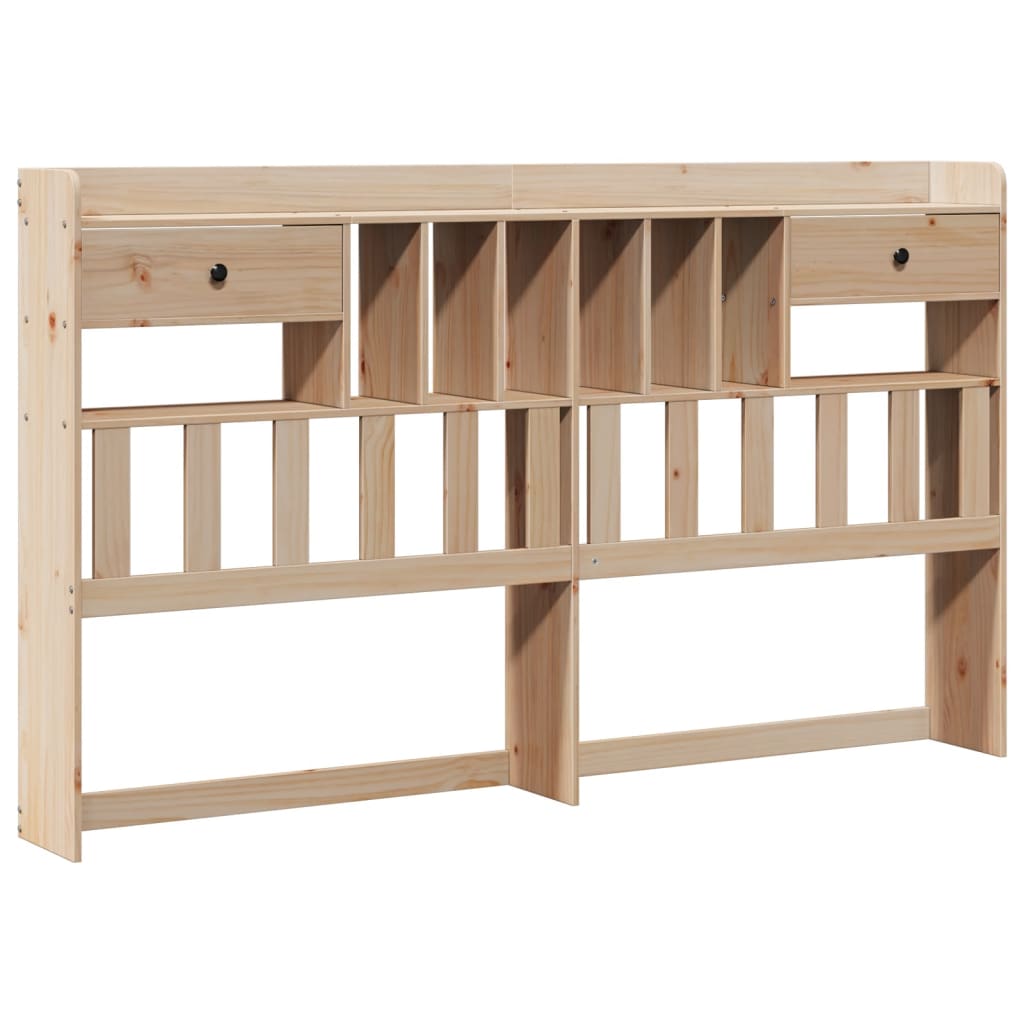 vidaXL Bookcase Bed without Mattress 180x200 cm Super King Solid Wood Pine 6