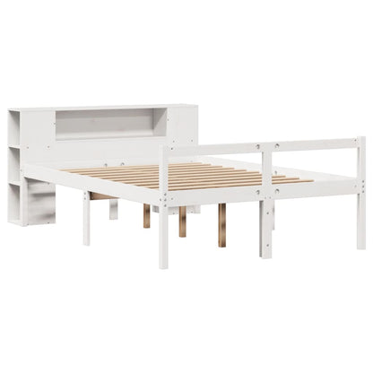 vidaXL Bookcase Bed | White | Solid Pine Wood | Double Bed | Bookcase Bed 3