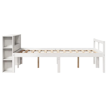 vidaXL Bookcase Bed | White | Solid Pine Wood | Double Bed | Bookcase Bed 5