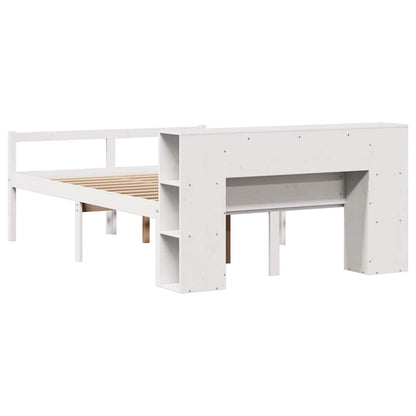 vidaXL Bookcase Bed without Mattress White 160x200 cm Solid Wood Pine 6