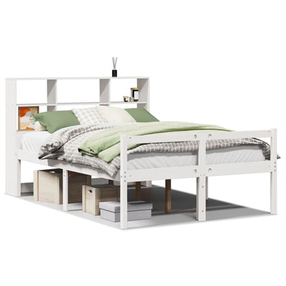 vidaXL Bookcase Bed without Mattress White 160x200 cm Solid Wood Pine 2