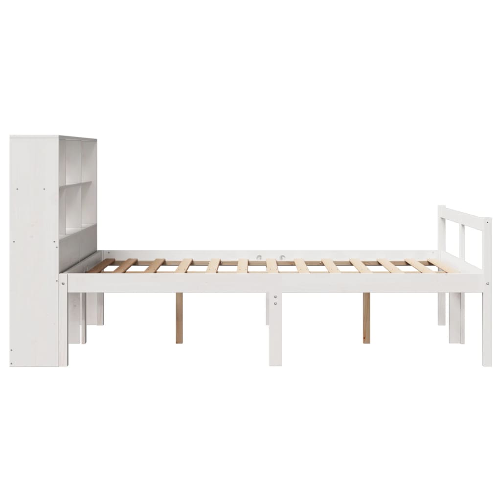 vidaXL Bookcase Bed without Mattress White 160x200 cm Solid Wood Pine 5