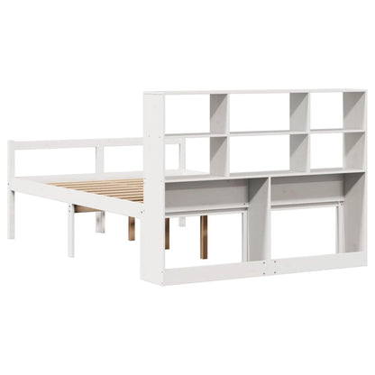 vidaXL Bookcase Bed without Mattress White 160x200 cm Solid Wood Pine 6