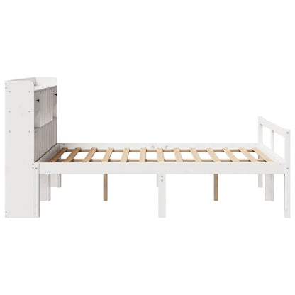 vidaXL Bookcase Bed without Mattress White 140x200 cm Solid Wood Pine 5