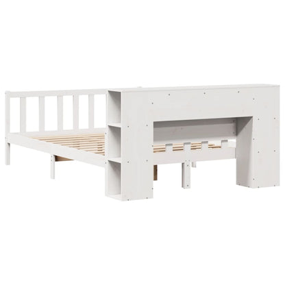 vidaXL Bookcase Bed without Mattress White 160x200 cm Solid Wood Pine 6