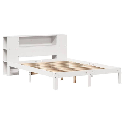 vidaXL Bookcase Bed without Mattress White 160x200cm Solid Wood Pine 3