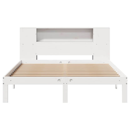 vidaXL Bookcase Bed without Mattress White 160x200cm Solid Wood Pine 4