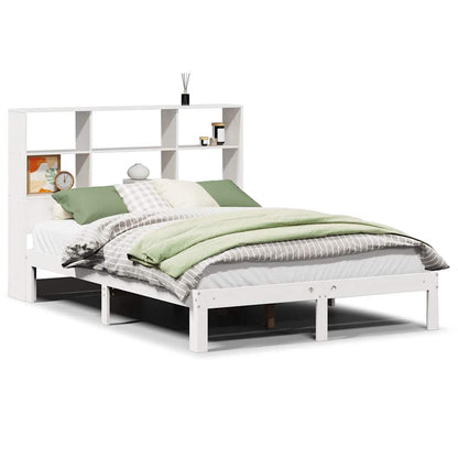 vidaXL Bookcase Bed without Mattress White 160x200cm Solid Wood Pine 2