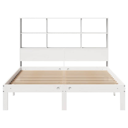 vidaXL Bookcase Bed without Mattress White 160x200cm Solid Wood Pine 4